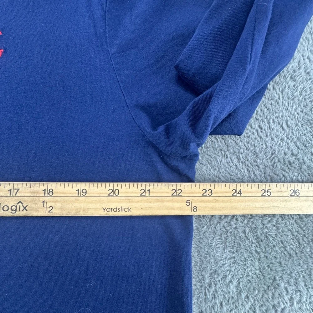Polo Ralph Lauren Long Sleeve T-Shirt Mens XL‎ Navy Blue Excellent Slim Fit